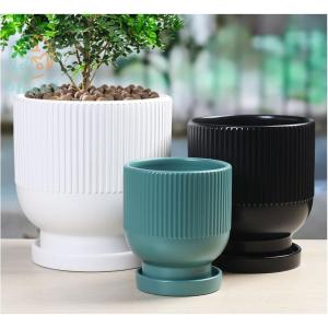 植木鉢 セラミック プランター ドーナツ形 口径8cm 10cm 12cm 置物