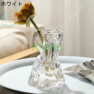 花瓶 花びん フラワーベース 透明 ガラス ク...の詳細画像1