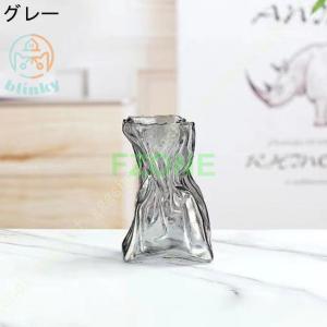 花瓶 花びん フラワーベース 透明 ガラス ク...の詳細画像2