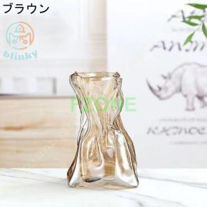 花瓶 花びん フラワーベース 透明 ガラス ク...の詳細画像3