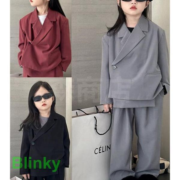 フォーマルスーツ 女の子 スーツ 150 160 165 パンツスーツ 2点セット ピアノ発表会 結...