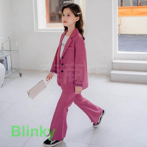パンツスーツ フォーマルスーツ 女の子 キッズ スーツ 150 160 170 2点セット ピアノ発...