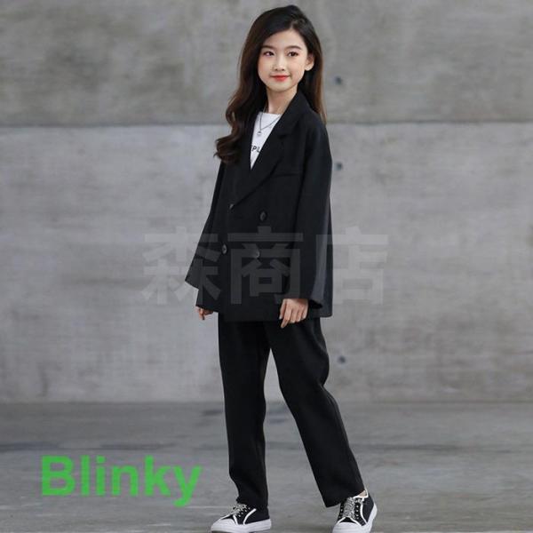 パンツスーツ フォーマルスーツ 女の子 キッズ スーツ 150 160 170 2点セット ピアノ発...