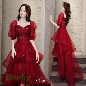 イブニングドレス オフショルダー 成人式 パーティー 演出　Q183＃ blinky_ph0521-xia-1dress535