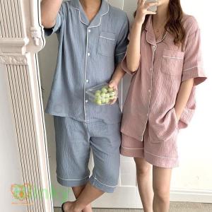 パジャマ 夏 可愛い ルームウェア 半袖 ペア...の詳細画像3