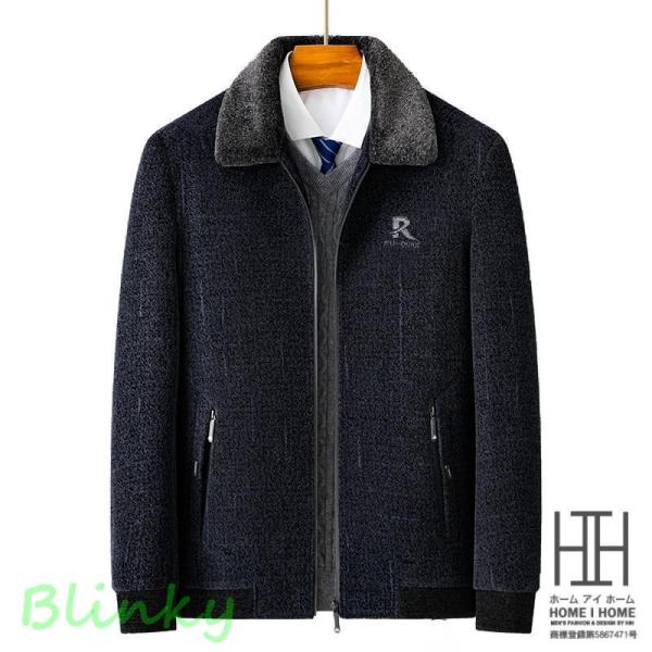 ボアジャケット コート メンズ 40代 冬服 50代 ボア襟 裏ボア 裏起毛 ビジネスコート ラシャ...