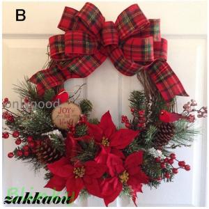 クリスマスリース クリスマス飾り 30CM オ...の詳細画像2
