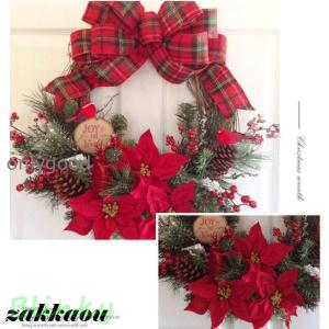 クリスマスリース クリスマス飾り 30CM オ...の詳細画像5