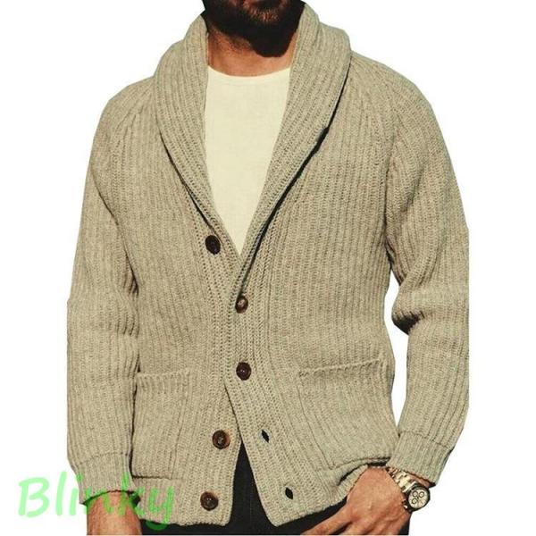 カーディガン メンズ 長袖 セーター 無地 ニットジャケット 冬服 秋服 保温 ジャケット アウター...