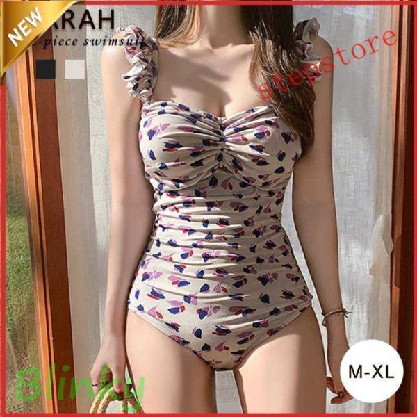 レディース ワンピース水着 水着 モノキニ フリル 可愛い オシャレ 韓国 大きいサイズ 夏 プール