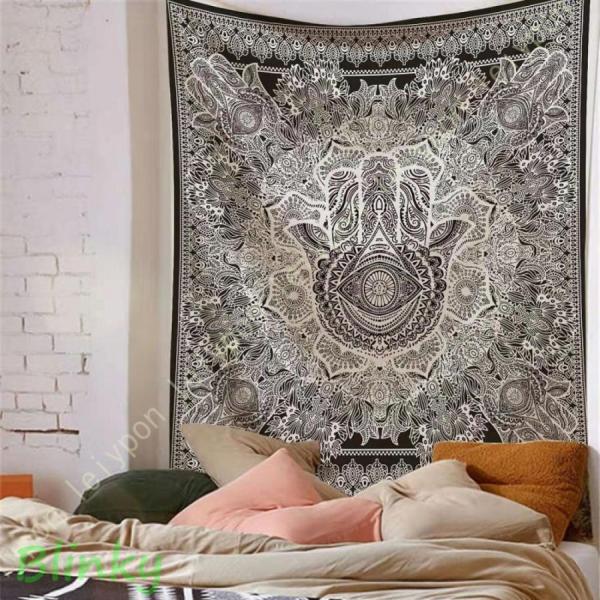 壁タペストリー カラフルな曼荼羅タペストリー タペストリー ヨガ 瞑想 インドヒッピーチャクラタペス...