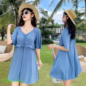 水着レディース体型カバーぽっちゃり ママ ワン...の詳細画像5