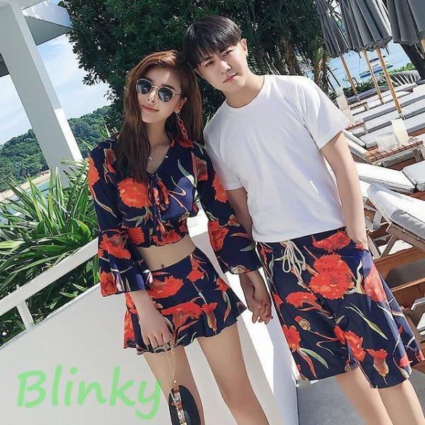 水着レディースビキニ 長袖ス付き スカート 短パン 高校生 大学生 プール ビーチ リゾート 海外旅...