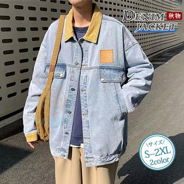 デニム メンズ Gジャン ジージャン ジャンパー ウォッシュ アウター ゆったり カジュアル ストリ...