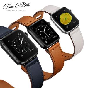 アップルウォッチ バンド スマートレザーバンド 本革 ベルト apple watch series 8 7 SE 6 5 4 3 2 1 互換 対応 Time＆Bell KAN000432｜blissshop