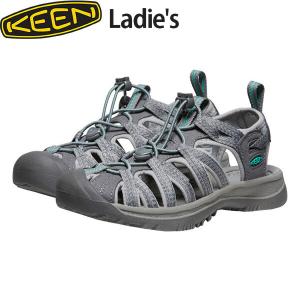 キーン サンダル レディース ウィスパー KEEN WOMEN WHISPER MEDIUMGREY×PEACOCKGREEN KEE1022814｜blissshop