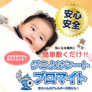 赤ちゃん ダニ 避け 引っ越し ダニ対策！収納棚 新生児 ベビー布団にも アレルギー 日本製 防ダニ ダニ避けシート ブロマイト（通常タイプ）190×98cm 2枚入