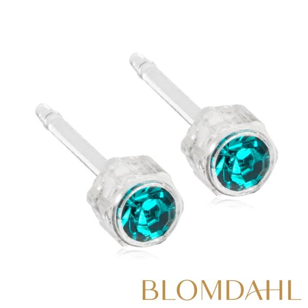 ピアス アレルギー対応 プラスチック 4mm ブルージルコン 15-0103-14