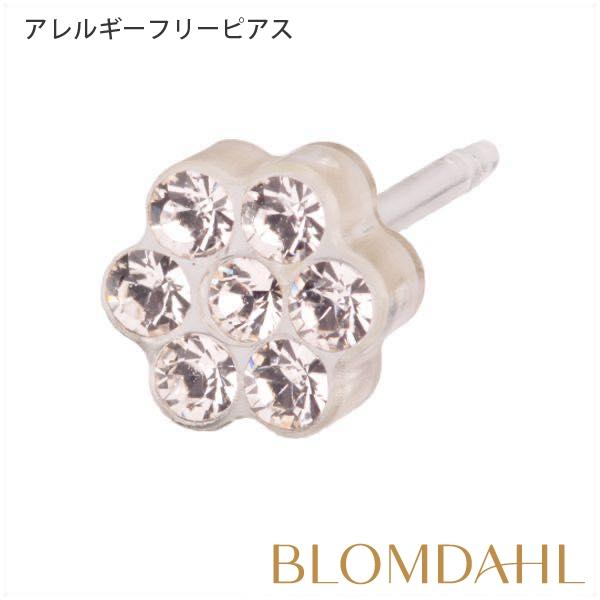 ピアス アレルギー対応 プラスチック デイジー クリスタル クリスタル  5mm レディース 15-...
