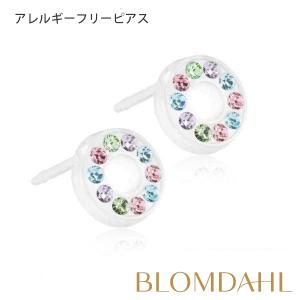 ピアス アレルギー対応 プラスチック 8mm ブリリアンスパックハロー ライトファンタジー レディース 15-01191-98｜blomdahljapan