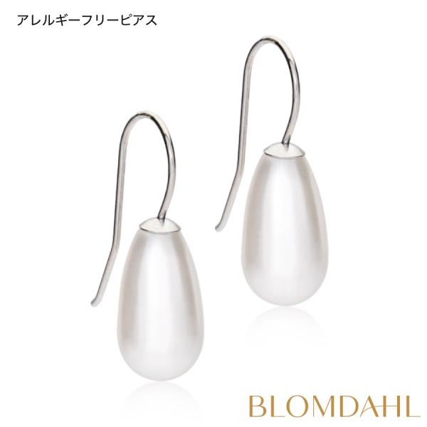 ピアス アレルギー対応 純チタン  15mm ペンダントパールドロップ レディース 15-1234-...