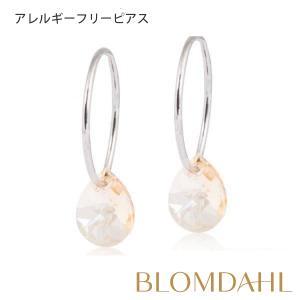 ピアス アレルギー対応 純チタン リング 8mm ドロップ ゴールデンシャドウ レディース 15-1249-28｜blomdahljapan