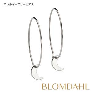 ピアス アレルギー対応 純チタン リング 25mm ムーン 15-1281-7500｜blomdahljapan