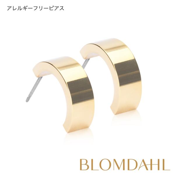 ピアス アレルギー対応 純チタン ゴールド 15mm グランドカーブ 15-13144-00