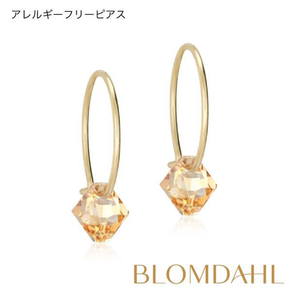 ピアス アレルギー対応 ゴールド リング 14/6mm ビーコンゴールデン レディース 15-134...