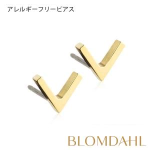 ピアス アレルギー対応 純チタン ゴールド 8mm プレーンブイ 15-1384-00｜blomdahljapan