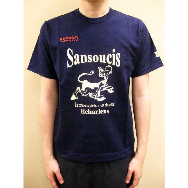 PANZERI “SANSOUCIS ECHARLENS” Ｓ／Ｓ Ｔシャツ／ネイビー