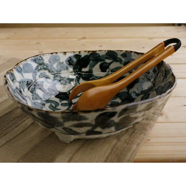 美濃焼和食器 タコ唐草　三つ足大鉢