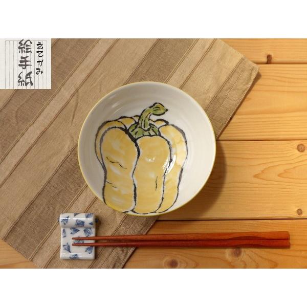 美濃焼和食器 やさい柄の絵手紙小鉢　パプリカ