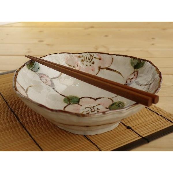 美濃焼和食器 織部山茶花　多用鉢