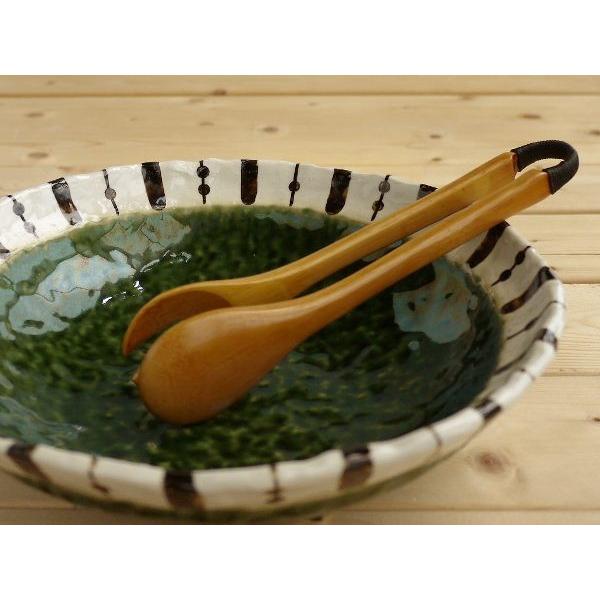 美濃焼和食器 織部十草大鉢