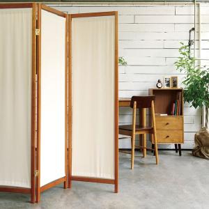 衝立 ついたて 4連 高さ150 木製 布 帆...の詳細画像3