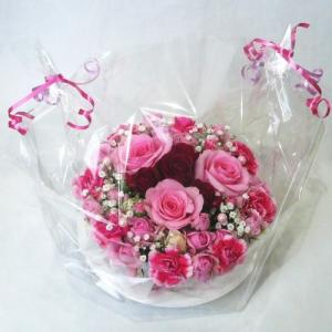 フラワーケーキ・ピンクスペシャル【生花・フラワ...の詳細画像3