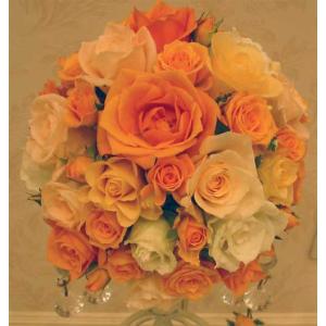 フラワーギフト ブルーマート オレンジ 黄色のドレスに合う生花ブーケ 生花ブーケ Yahoo ショッピング