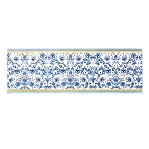 川島織物セルコン MINTON ミントン キッチンマット マジェスティックハドンホール2 ブルー 50×150cm FT1231 抗菌 防臭 す