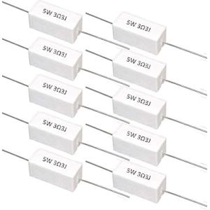 オーディオファン セメント抵抗 5W 3.3Ω 許容±5% 10個セット
