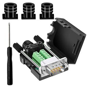 DB9 コネクタ オス UGOMI DB9 溶接なしコネクタ RS232 アダプタ 16mm 9針 DB9 コネクタ 長ボルト付きテールパイプ