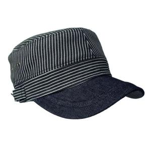 ワークキャップ メンズ   帽子 ヒッコリ＆デニムHL(ブラック) レディース ワークキャップ 春夏...