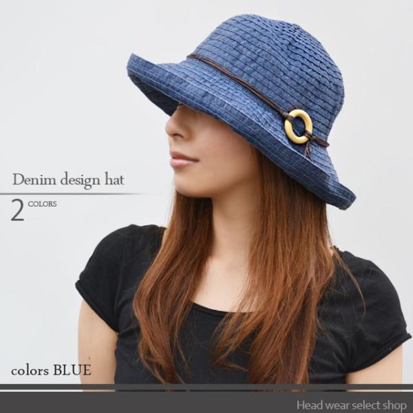 ハット レディース   帽子 綿混 ブレードセーラー 日よけ 春夏