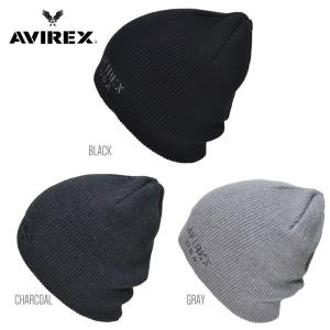 AVIREX ロゴ刺繍 ニット帽 リブ メンズ...の詳細画像4