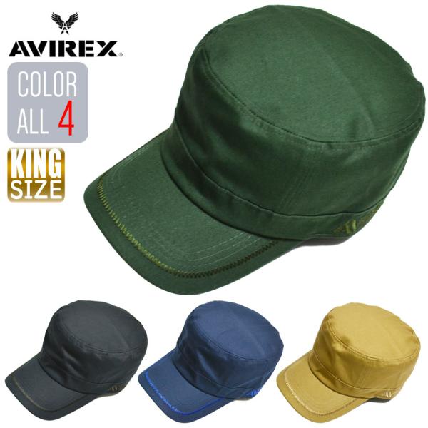 AVIREX CAP 帽子 ワークキャップ キャップ アビレックス  刺繍  バックベルト  メンズ...