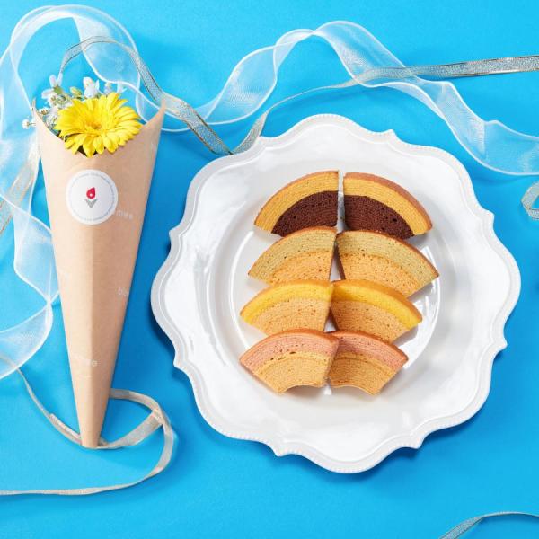 お花 スイーツ ギフト クリスマス 誕生日 お菓子 お花付き 銀座千疋屋 バームクーヘン プレゼント...