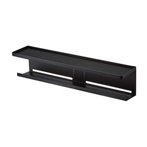 山崎実業 テレビ裏収納ラック ブラック 約W57×D11×H12.5cm テレビ裏 ルーター収納 収納棚 4484