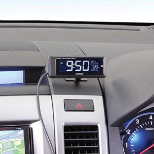 ナポレックス 車用 電波時計 Fizz ブラッ...の詳細画像1