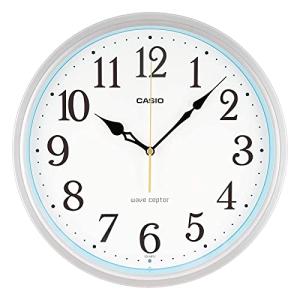 CASIO カシオ 掛け時計 電波 シルバー 直径30.5cm アナログ 夜間秒針停止 IQ-481J-8JF｜bloomgate