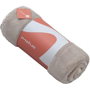 ナイスデイ mofua ひざ掛け グレージュ 70×100cm Heatwarm 発熱 +2℃タイプ ブランケット 冬 あったか モフ